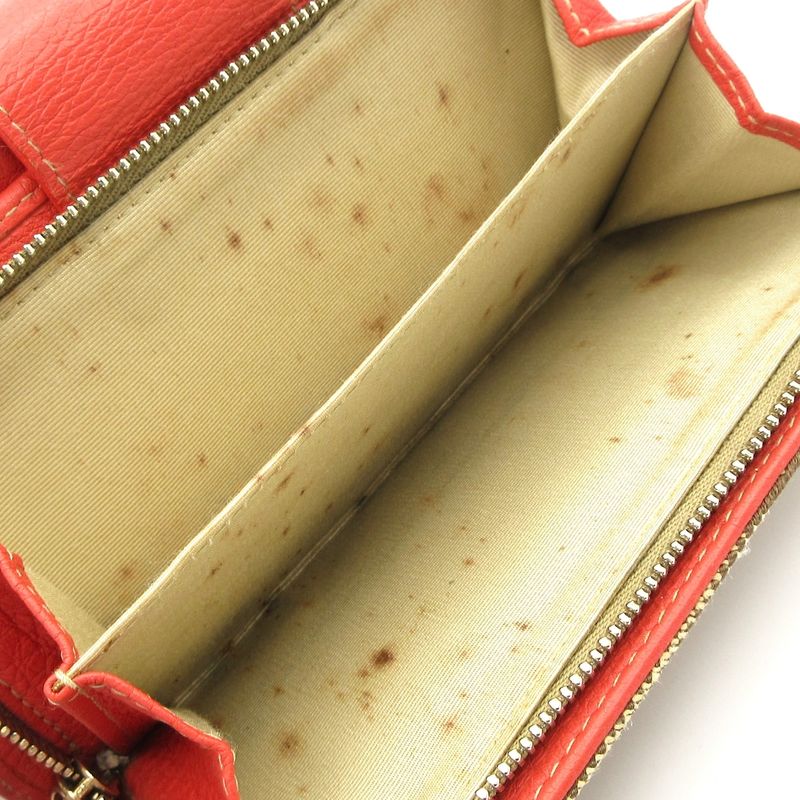 Bvlgari Long Wallet - Light Brown And Orange Leather