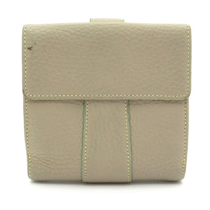 Loewe W Hook Wallet - Beige Leather