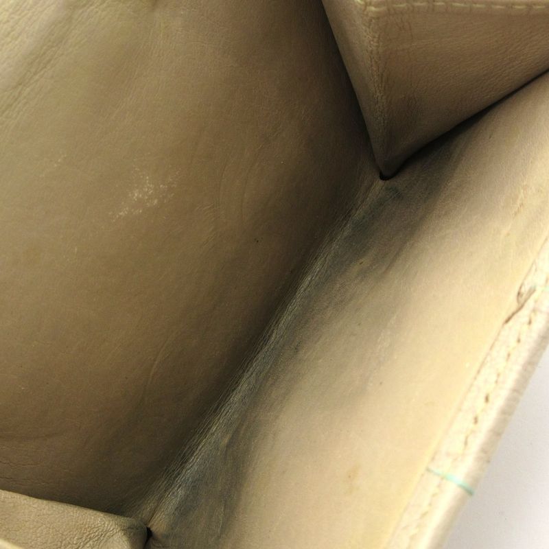 Loewe W Hook Wallet - Beige Leather