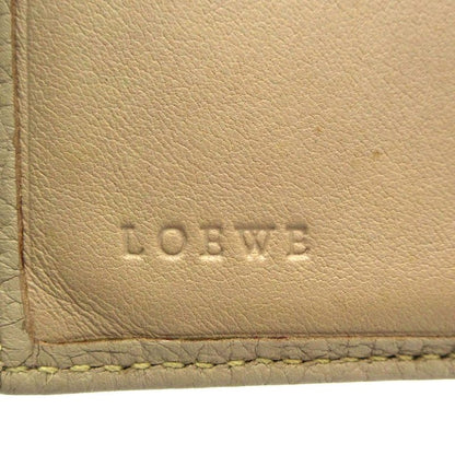 Loewe W Hook Wallet - Beige Leather