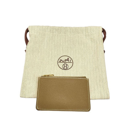 Hermes Wallet Luli Slim Etoupe Gold Hardware