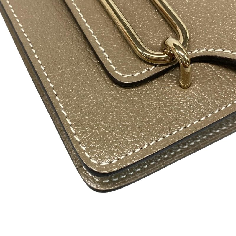 Hermes Wallet Luli Slim Etoupe Gold Hardware