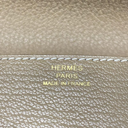 Hermes Wallet Luli Slim Etoupe Gold Hardware