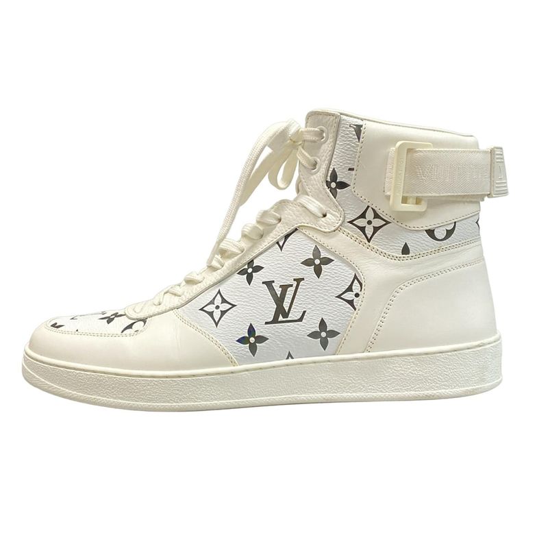 Louis Vuitton Sneakers 8 - White And Silver High Cut Leather