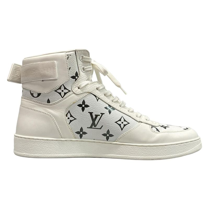 Louis Vuitton Sneakers 8 - White And Silver High Cut Leather