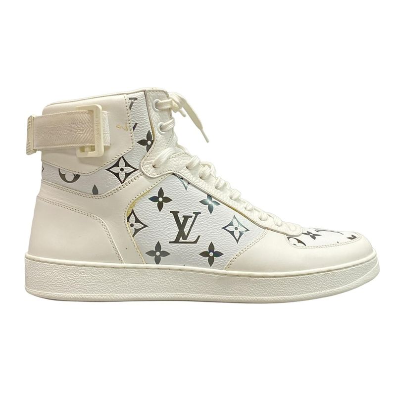 Louis Vuitton Sneakers 8 - White And Silver High Cut Leather