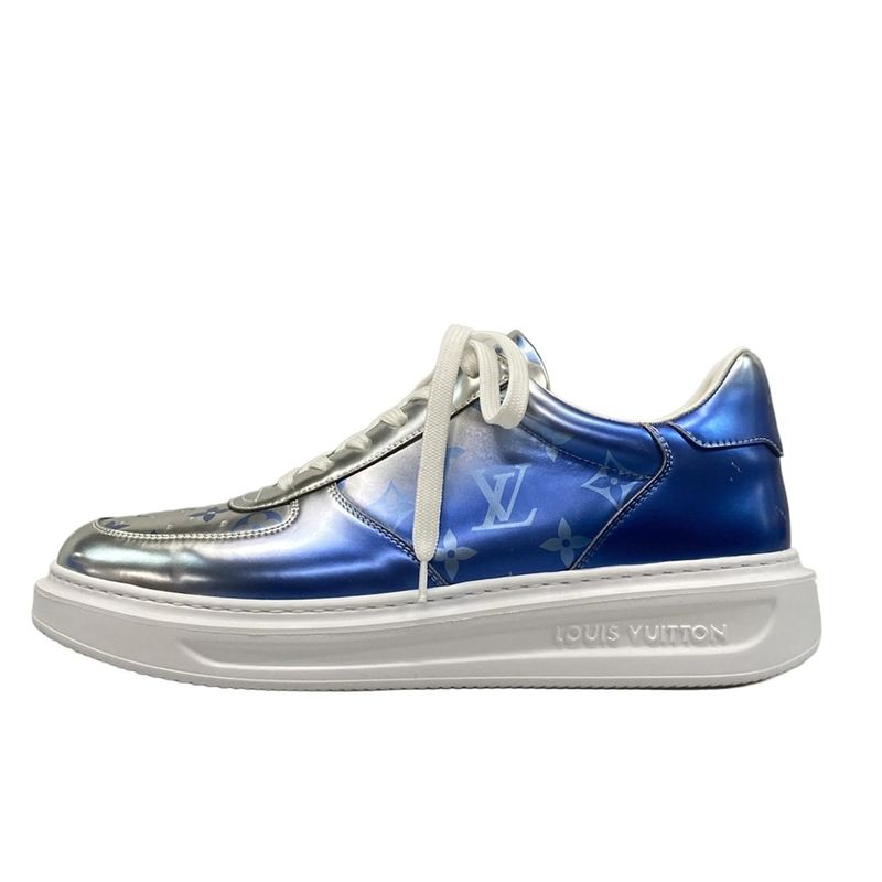 Louis Vuitton Sneakers 7 1 2 - Silver And Blue Leather