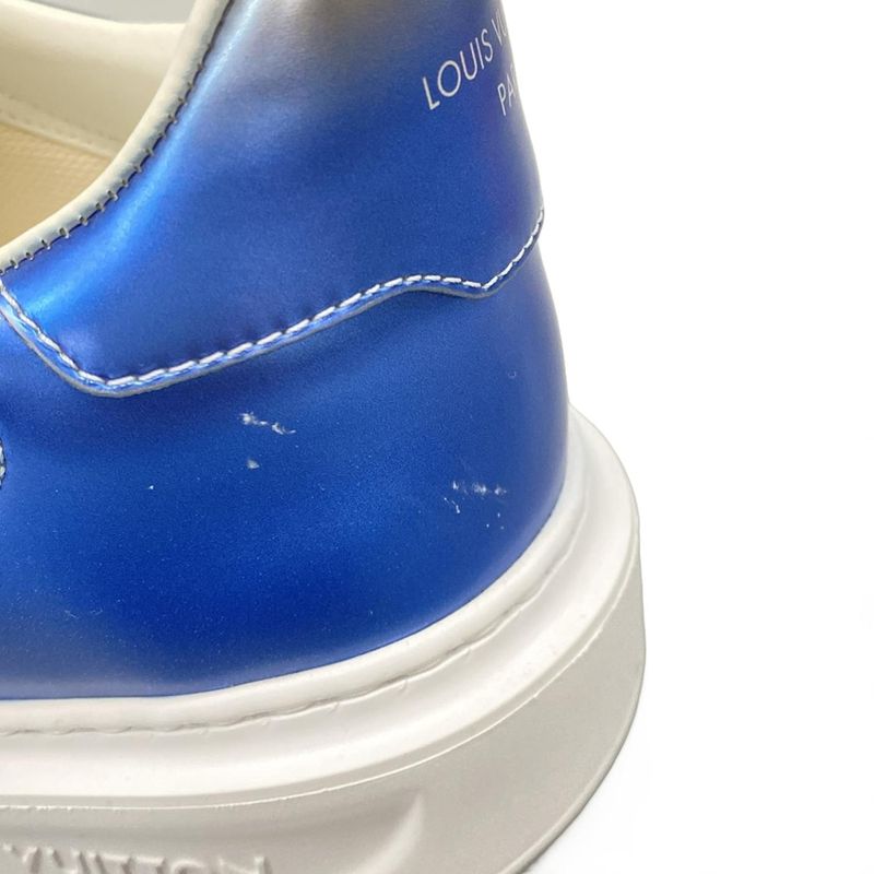 Louis Vuitton Sneakers 7 1 2 - Silver And Blue Leather