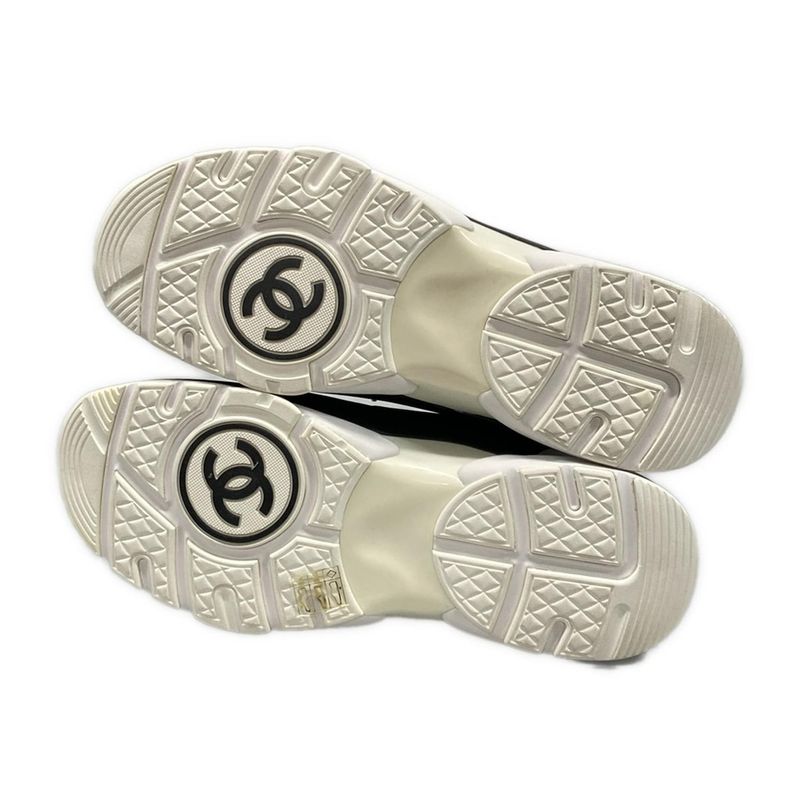 Chanel Sneakers 43 - G34796 Black White And Pink Coco Mark