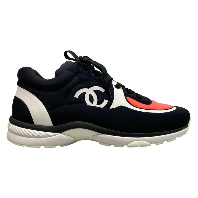 Chanel Sneakers 43 - G34796 Black White And Pink Coco Mark