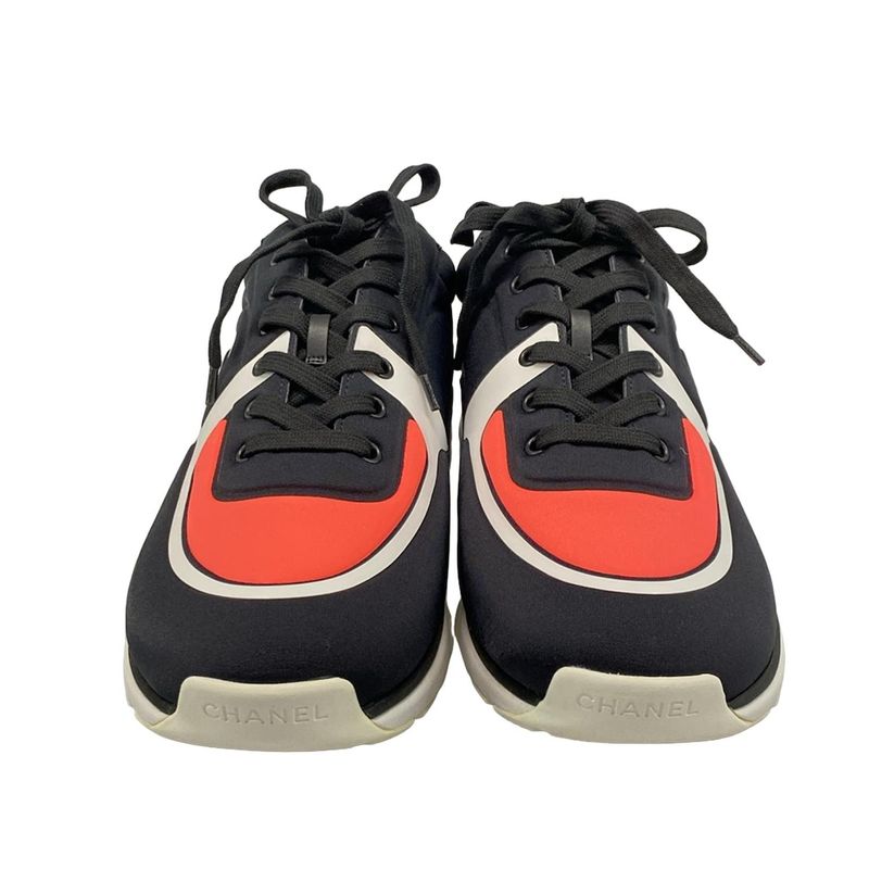 Chanel Sneakers 43 - G34796 Black White And Pink Coco Mark