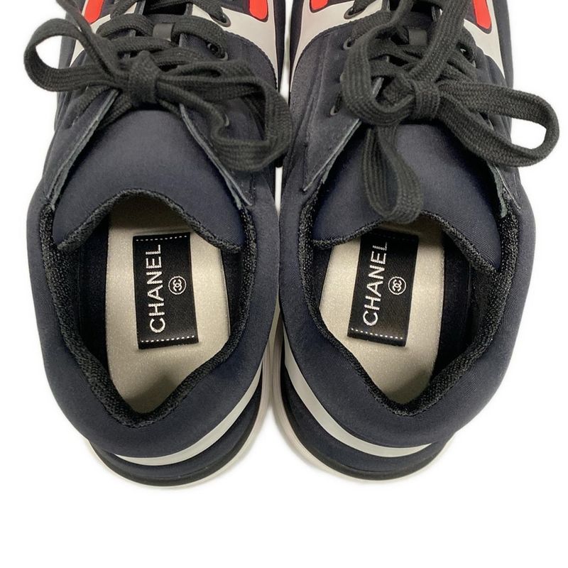 Chanel Sneakers 43 - G34796 Black White And Pink Coco Mark