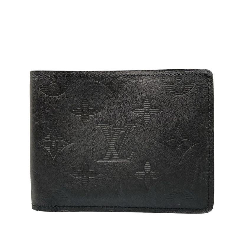 Louis Vuitton Monogram Shadow Portefeuille M62901 Noir Black Leather