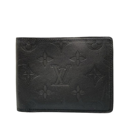 Louis Vuitton Monogram Shadow Portefeuille M62901 Noir Black Leather