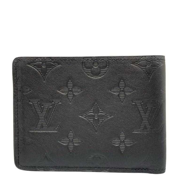 Louis Vuitton Monogram Shadow Portefeuille M62901 Noir Black Leather