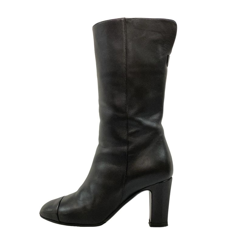 Chanel Boots 36C - G28000 Black Middle Length Outsole Replaced Coco-mark