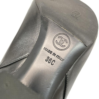 Chanel Boots 36C - G28000 Black Middle Length Outsole Replaced Coco-mark