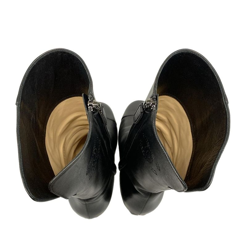 Chanel Boots 36C - G28000 Black Middle Length Outsole Replaced Coco-mark