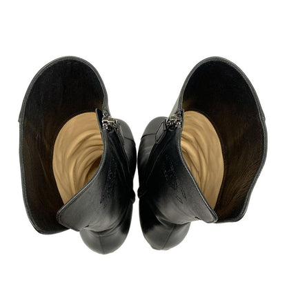 Chanel Boots 36C - G28000 Black Middle Length Outsole Replaced Coco-mark