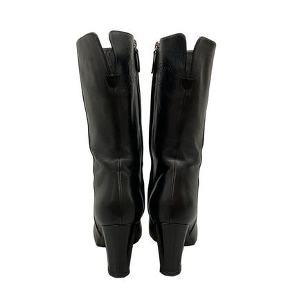 Chanel Boots 36C - G28000 Black Middle Length Outsole Replaced Coco-mark