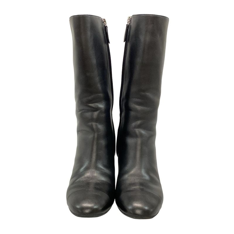 Chanel Boots 36C - G28000 Black Middle Length Outsole Replaced Coco-mark