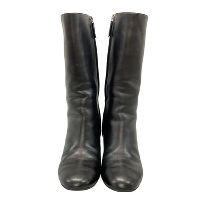 Chanel Boots 36C - G28000 Black Middle Length Outsole Replaced Coco-mark