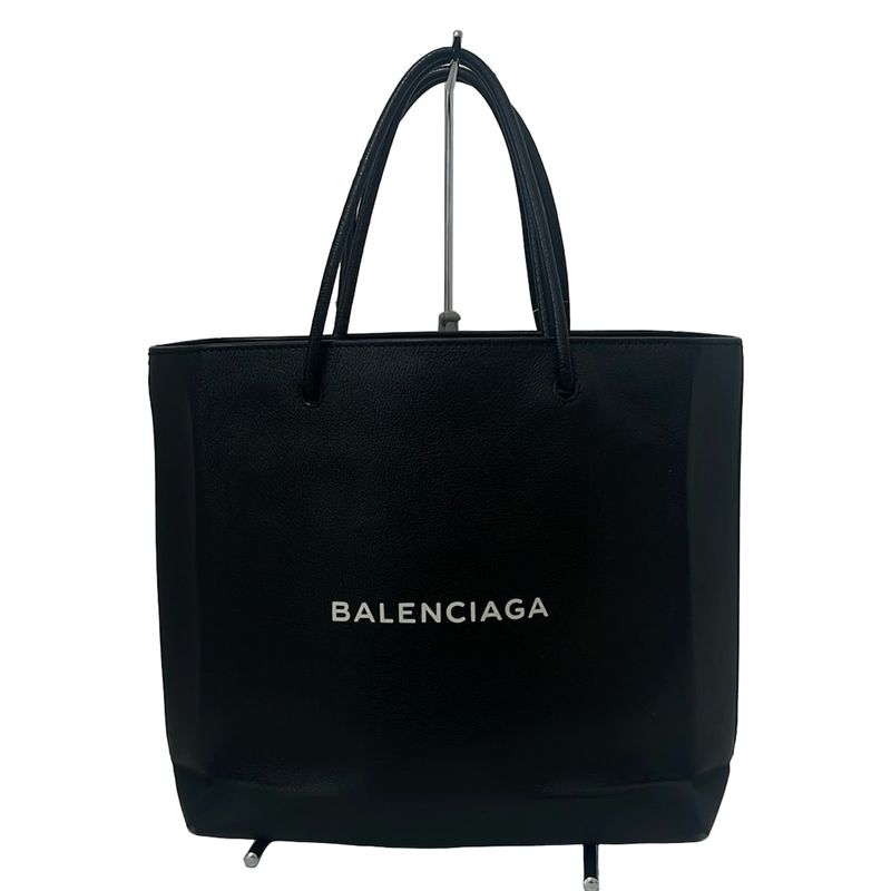 Balenciaga Tote Bag Shopping Tote 491660 Black And White Leather