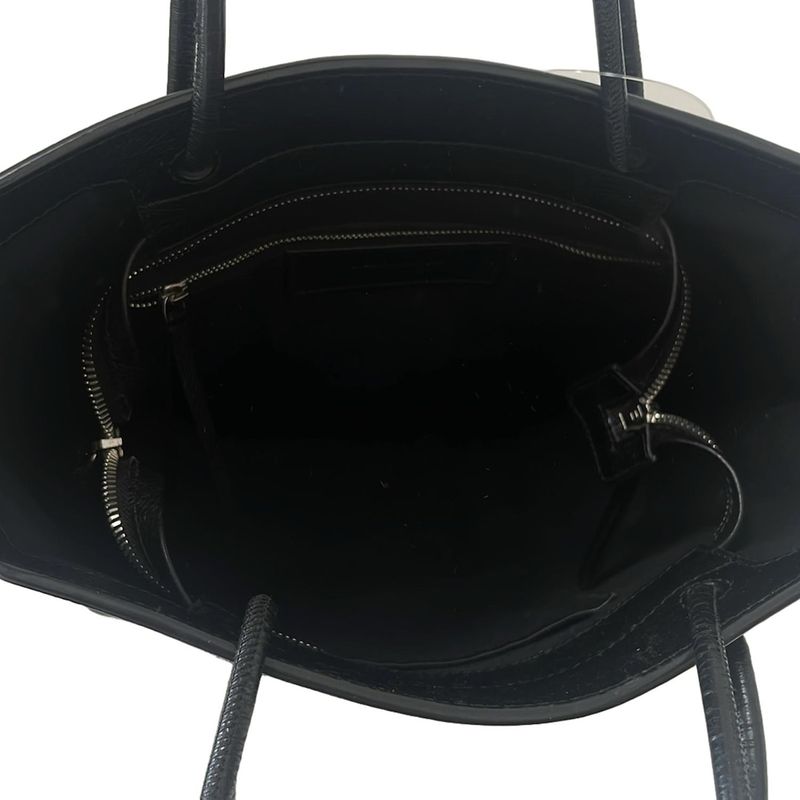 Balenciaga Tote Bag Shopping Tote 491660 Black And White Leather