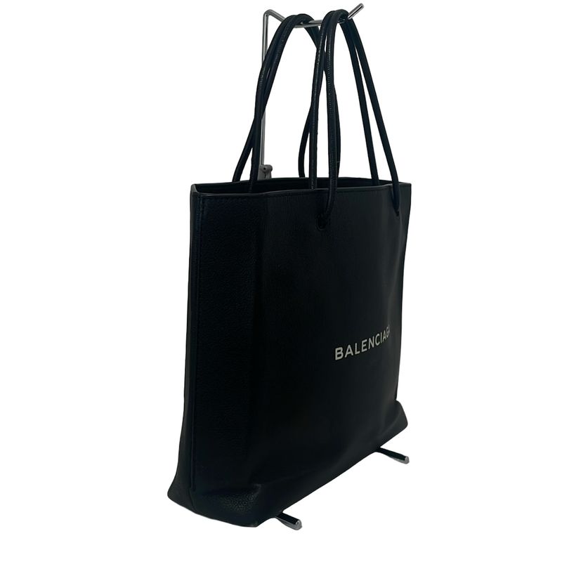 Balenciaga Tote Bag Shopping Tote 491660 Black And White Leather