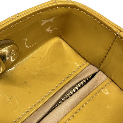 DIOR Christian Dior Handbag Lady Dior Medium Bag Yellow Leather
