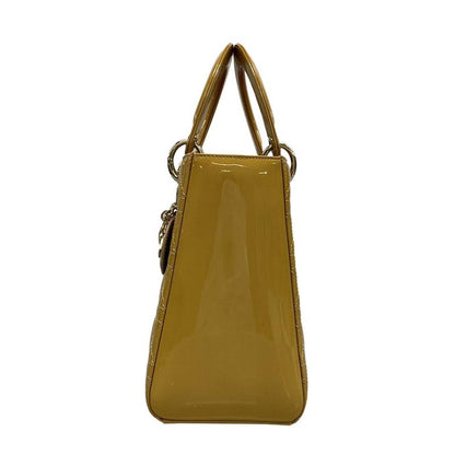 DIOR Christian Dior Handbag Lady Dior Medium Bag Yellow Leather