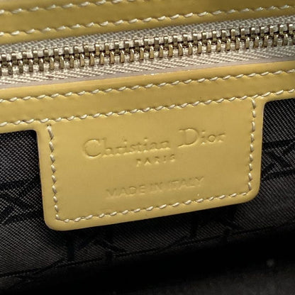 DIOR Christian Dior Handbag Lady Dior Medium Bag Yellow Leather
