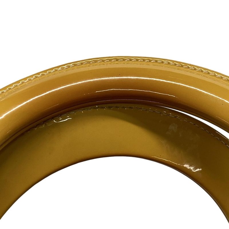 DIOR Christian Dior Handbag Lady Dior Medium Bag Yellow Leather