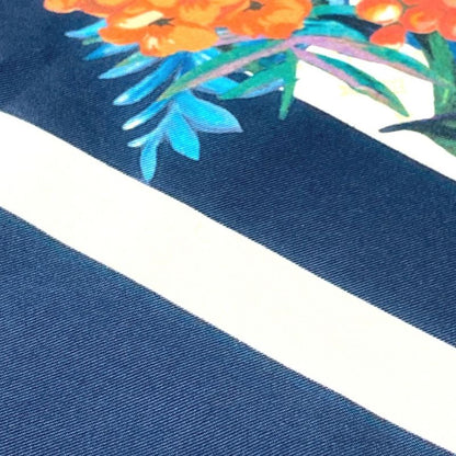 Louis Vuitton Scarf Carre 70 LV Bouquet M77975 Silk Navy