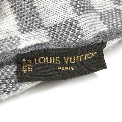 Louis Vuitton Knit Cap Bonnet Petit Damier M70606 Wool Gray