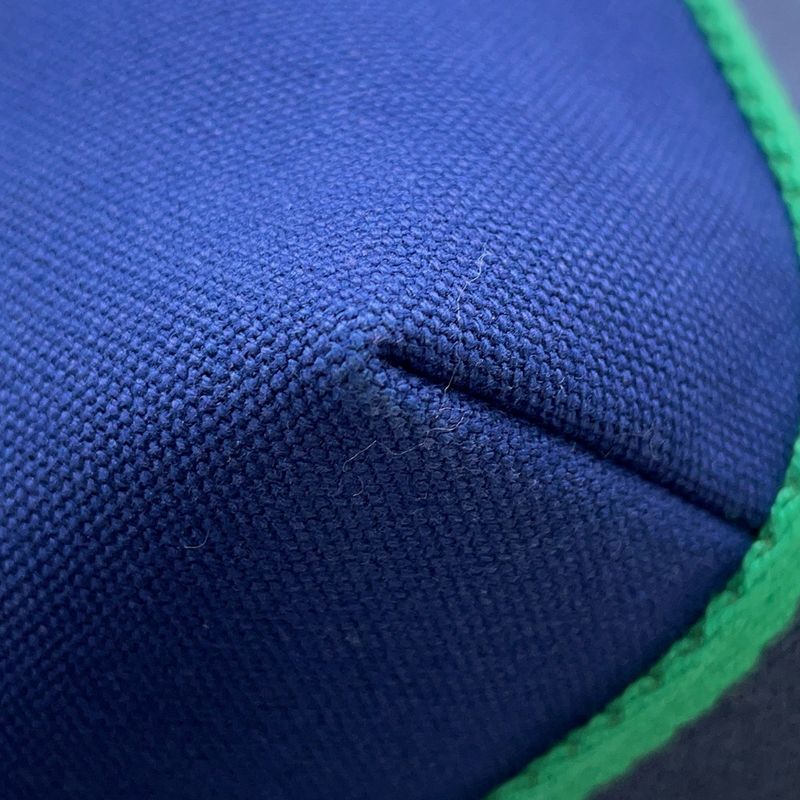 Hermes Pouch Bric-a-Brac PM Navy Green Silver Canvas Navygreen