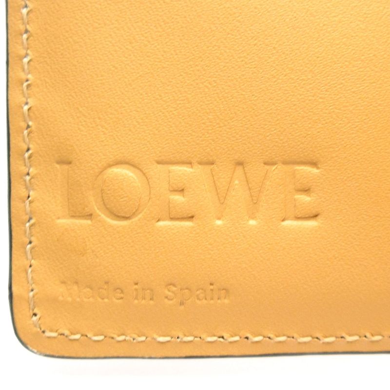 Loewe Bifold Wallet Puzzle Slim Compact Wallet C510w73x04 Ivory And Brown