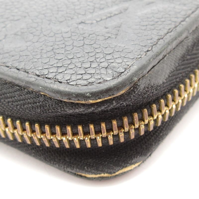 Louis Vuitton Monogram Empreinte Zippy Wallet M61864 Noir Black Leather