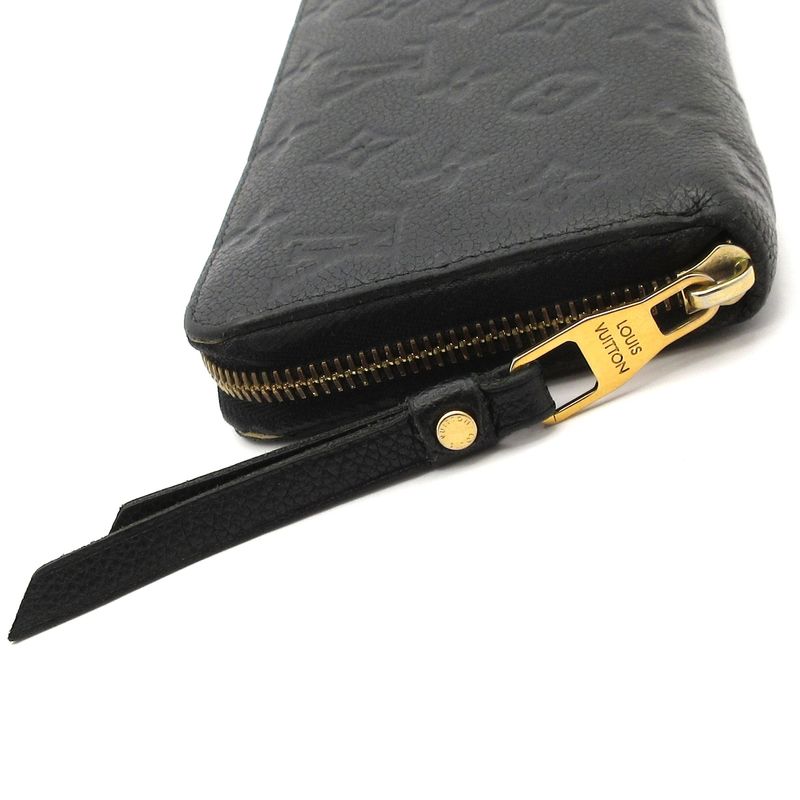 Louis Vuitton Monogram Empreinte Zippy Wallet M61864 Noir Black Leather