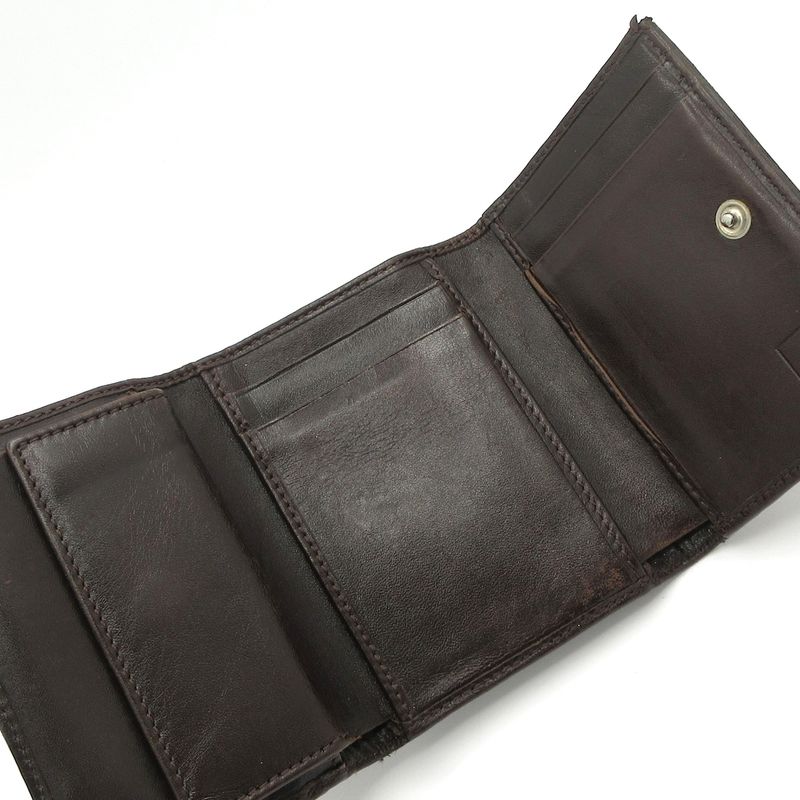 Fendi Trifold Wallet - Brown X Black X Multi Zucca Pattern Leather