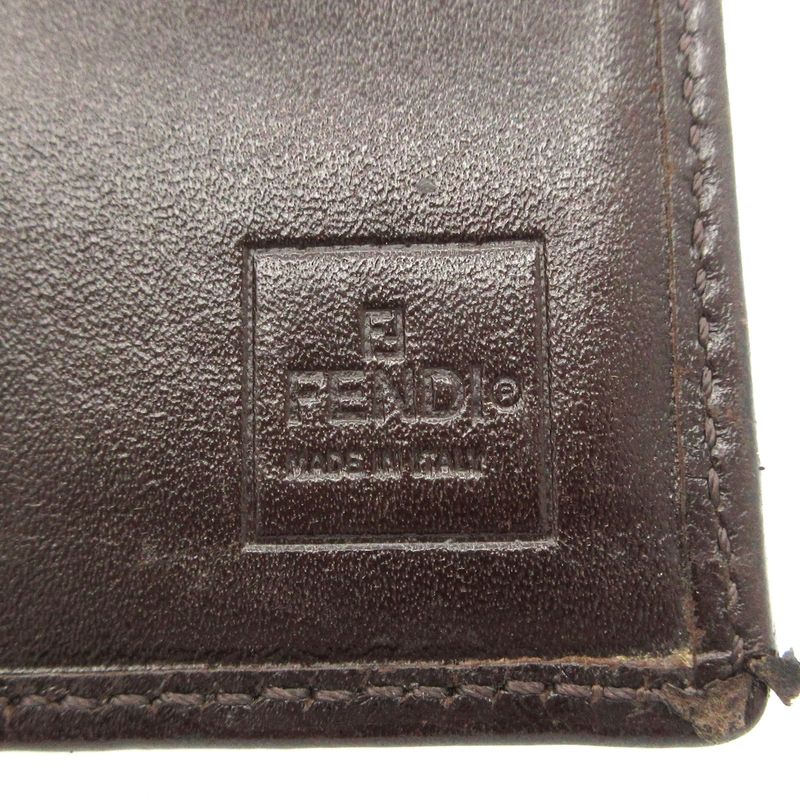 Fendi Trifold Wallet - Brown X Black X Multi Zucca Pattern Leather