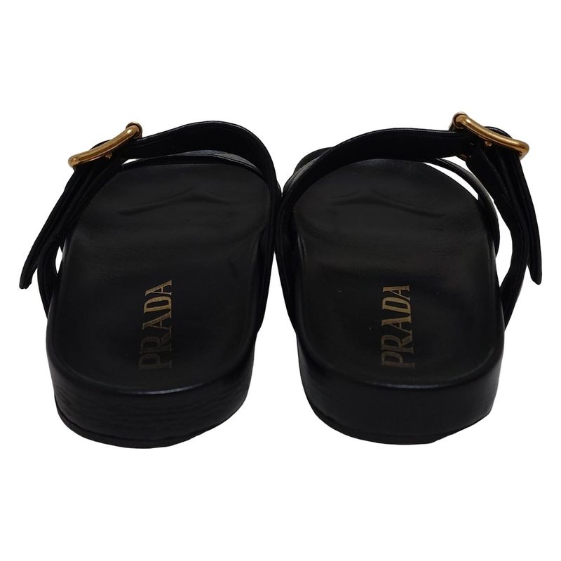 Prada Sandals 37.5 Women - 1xx433 Black Leather