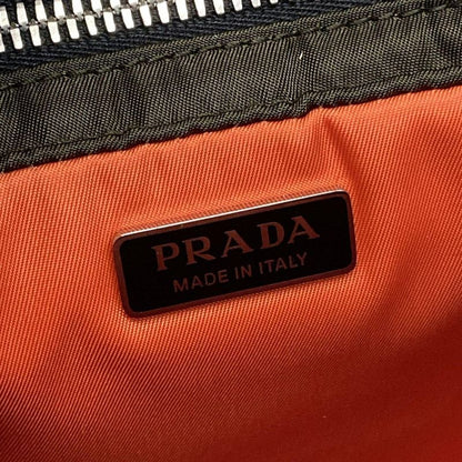 Prada Handbag - Dark Green And Black Tessuto Pocket Leather