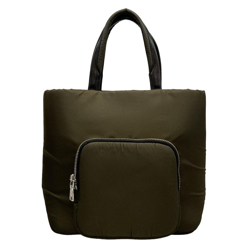 Prada Handbag - Dark Green And Black Tessuto Pocket Leather