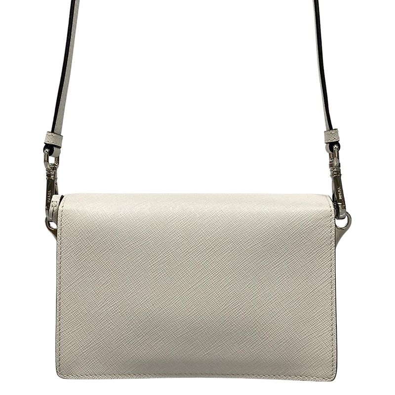 Prada Shoulder Bag  Bt1037 White Leather
