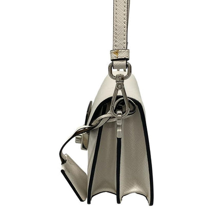 Prada Shoulder Bag  Bt1037 White Leather