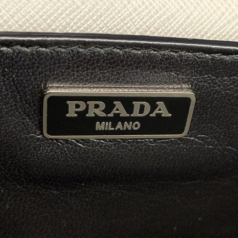 Prada Shoulder Bag  Bt1037 White Leather