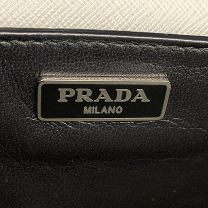 Prada Shoulder Bag  Bt1037 White Leather