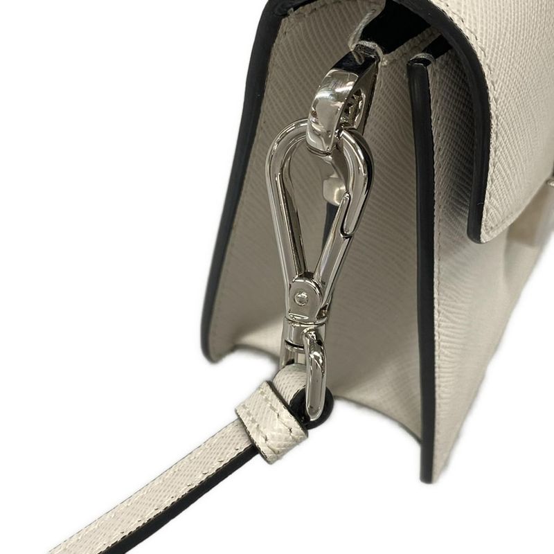 Prada Shoulder Bag  Bt1037 White Leather