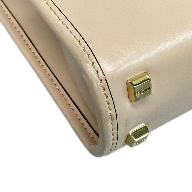 Fendi Tote Bag Sunshine Shopper 8bs051 Pink Beige And Brown Logo Plastic Handle